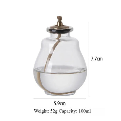 Creative Aromatherapy Candles Glass Coloful Small Oil Lamps Modern Home Decorative Ornaments Indoor Outdoor Oil Lamps Mysterious