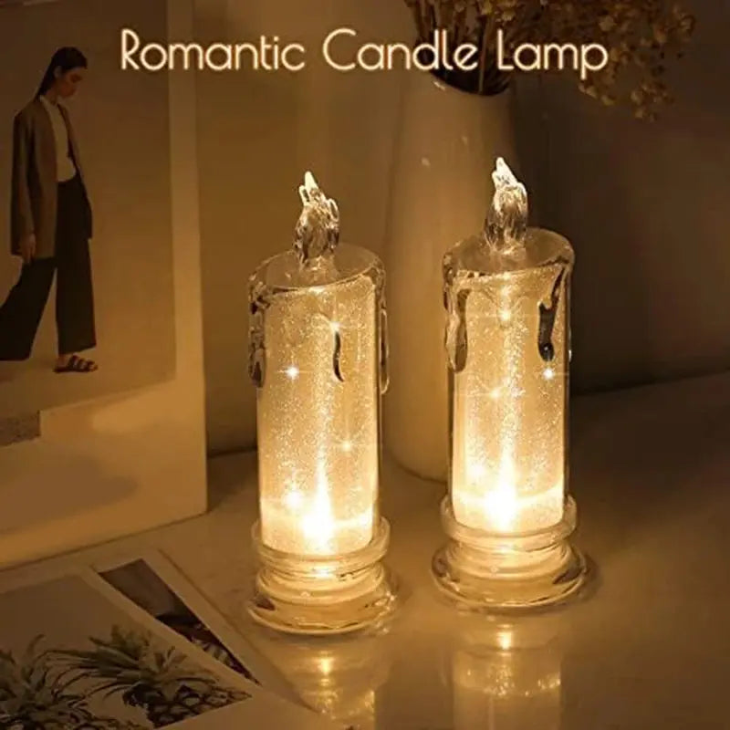 4PCS LED Flameless Candles ,LED Clearance Pillar Candles, Battery Included,Decoracion For Halloween Christmas White Mysterious