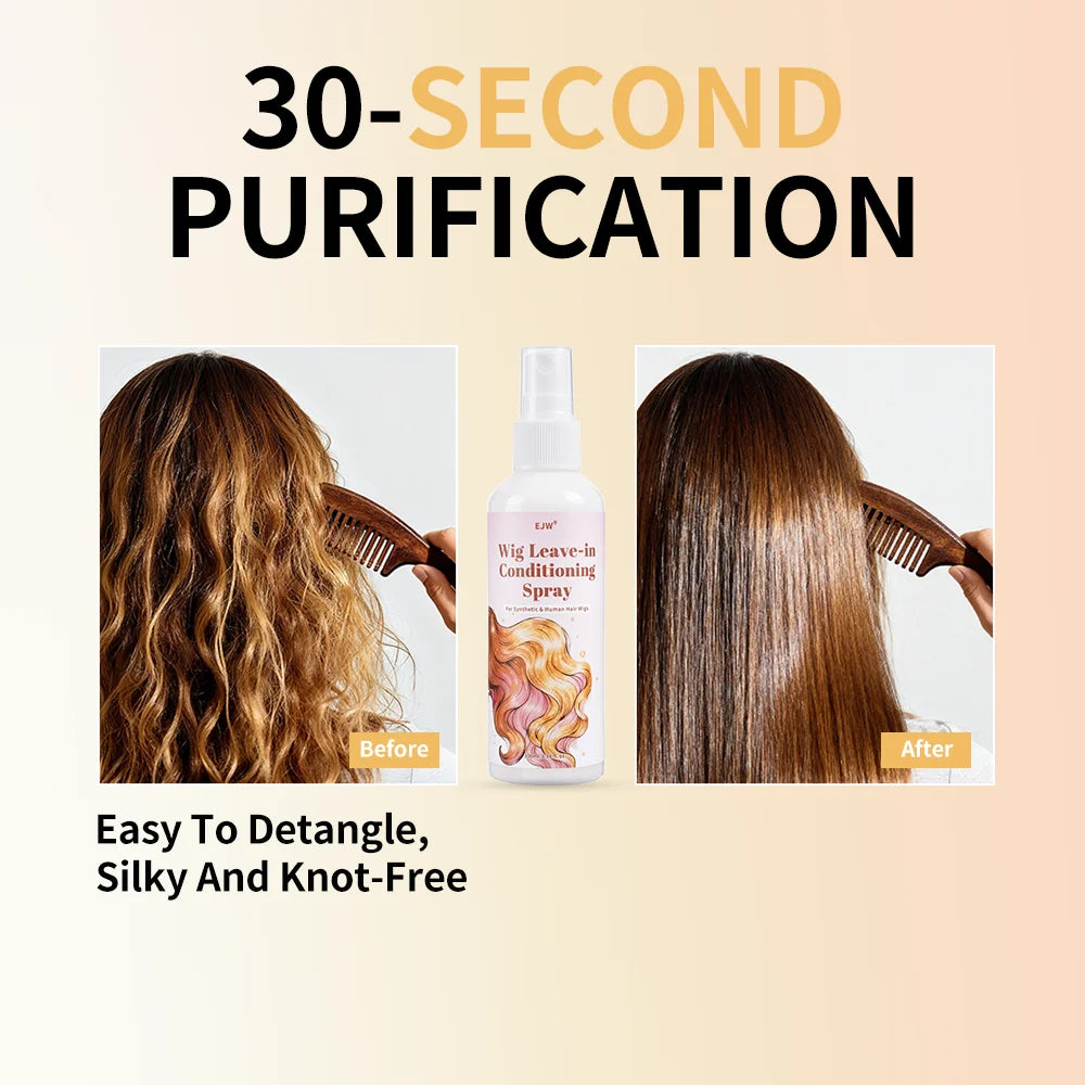 Wig Hair Care Oil Spray, Hydrates &amp; Smooths, Anti-Frizz, Easy Combing, Extends Service Wig Life, 48H Fragrance Lock