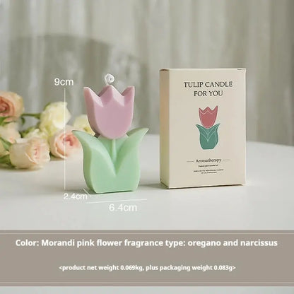 Tulip Scented Candles, Simulated Plant Shapes, Handmade DIY Candles, Party Decorations, Christmas and Birthday Gifts Mysterious
