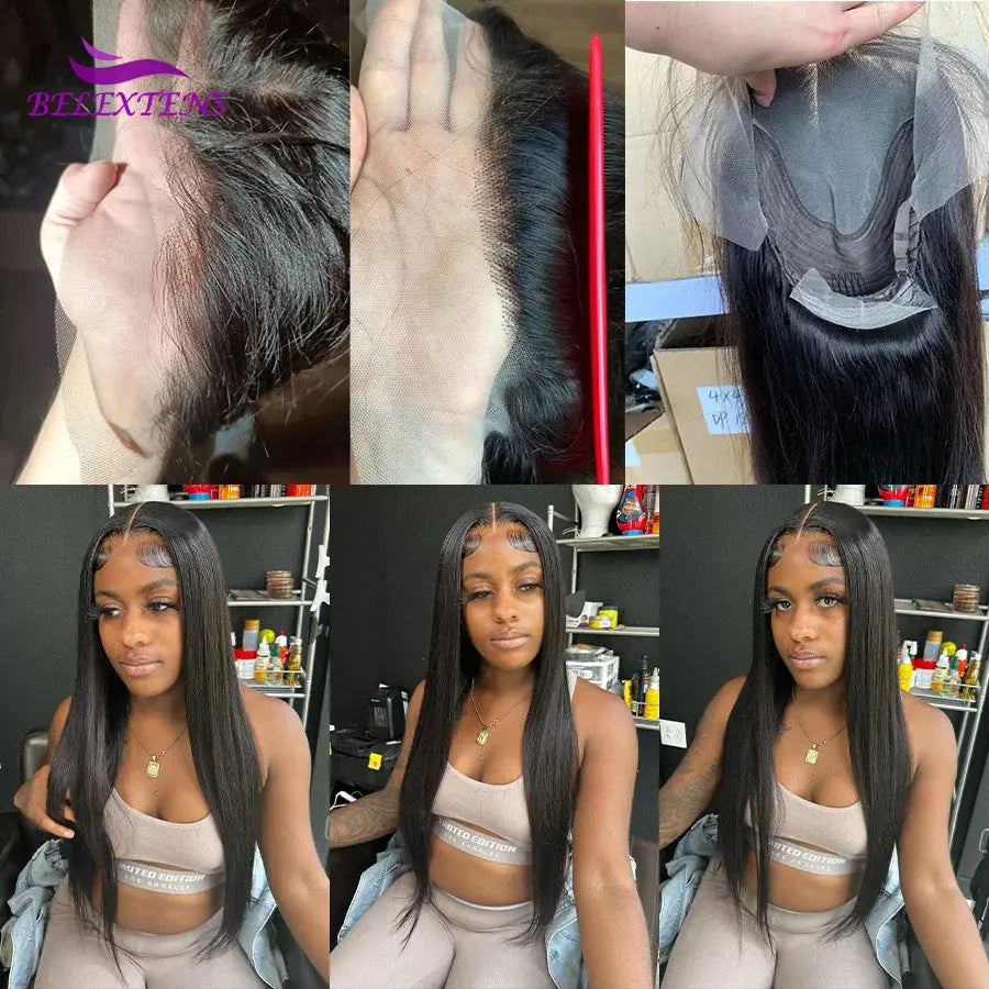 13x4 Straight Human Hair Lace Frontal Wig 