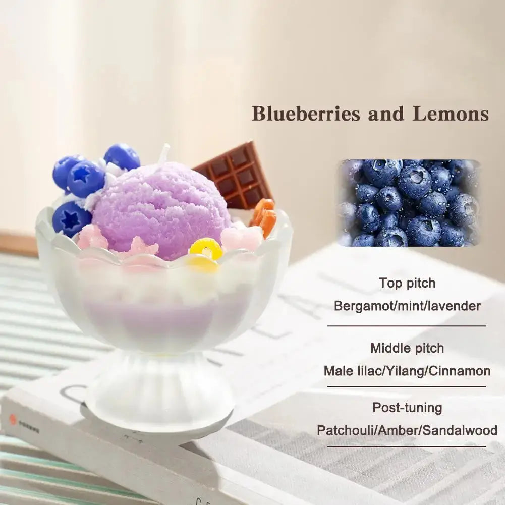 Ice Cream Scented Candle Decorative Scented Candle Nice-looking Bright Color Romatherapy Candles Home Decoration Mysterious
