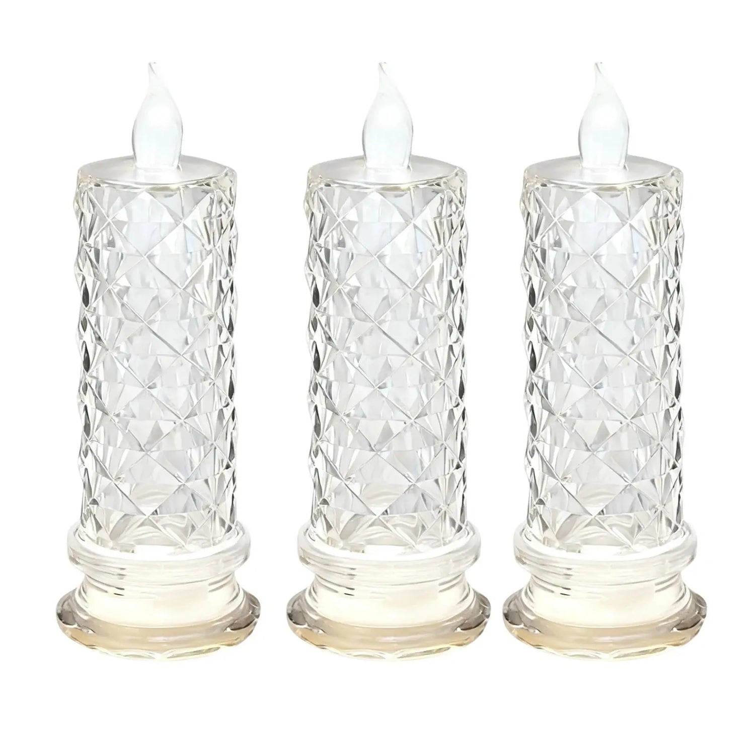Led Flameless Candles Rose Crystal Led Candle Light For Christmas Valentine&
