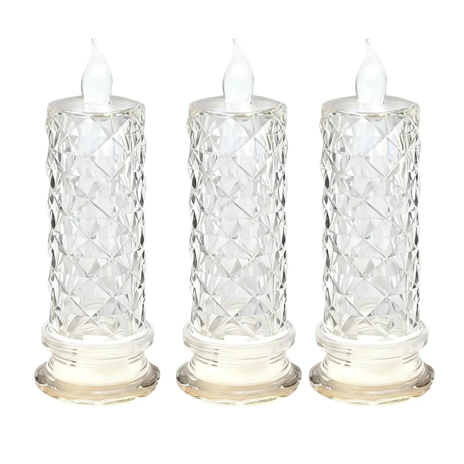 Led Flameless Candles Rose Crystal Led Candle Light For Christmas Valentine&