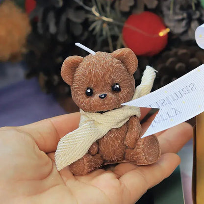 Christmas Bear Candles Aromatic Candles Christmas Adorable Decorative Candle for Wedding Gifts for Personalized Guests Mysterious