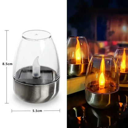 LED Solar Candles Light Flameless Rechargeable Night Light For Wedding Party Garden Decor Outdoor Waterproof Solar Candles Lamp Mysterious