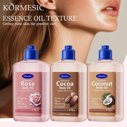 New Body Care Oil  Brightens Skin  Suitable for all skin types，Coconut Body Oil，Cocoa Body Oil，Rose Body Oil，VITALIZING BODY OI Mysterious
