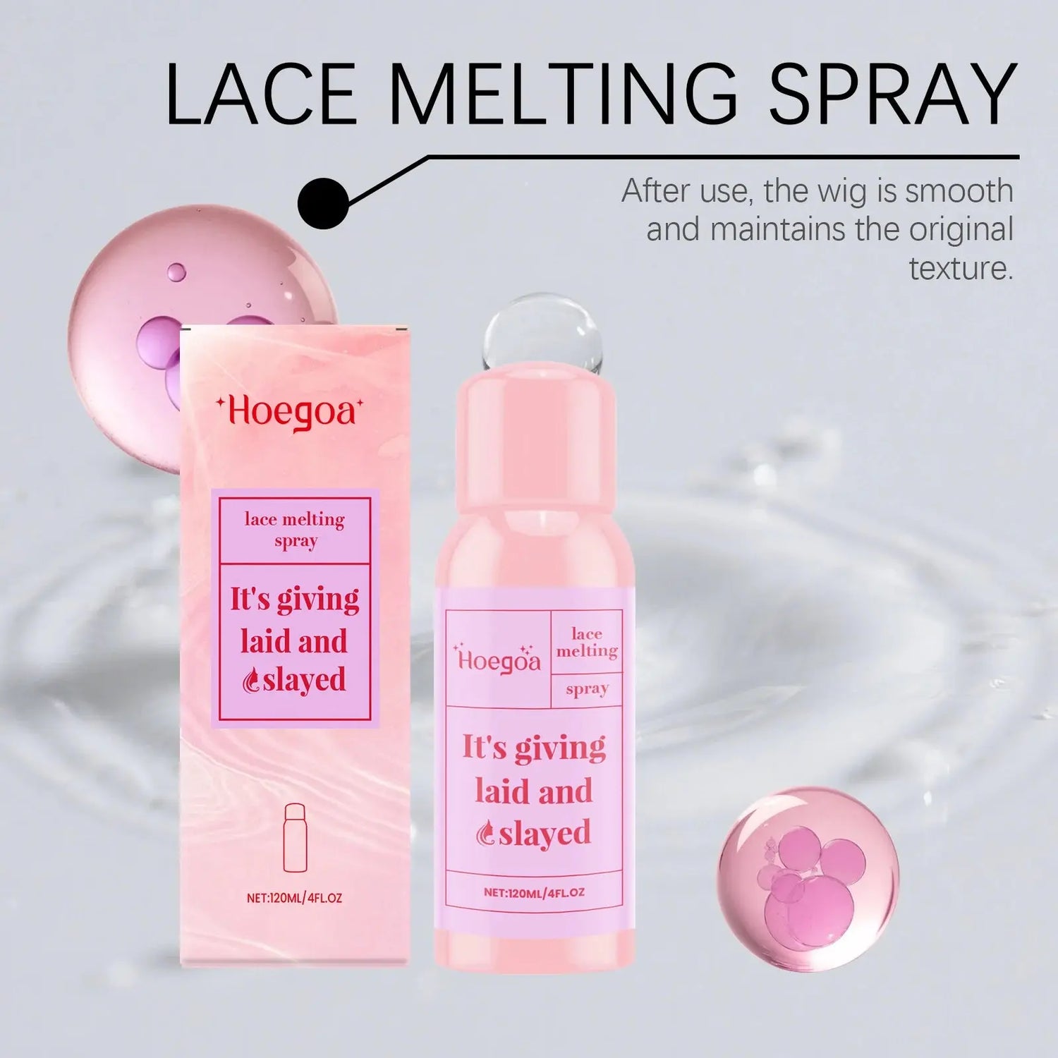 Long lasting lace wig adhesive spray with strong grip