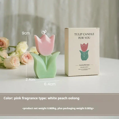 Tulip Scented Candles, Simulated Plant Shapes, Handmade DIY Candles, Party Decorations, Christmas and Birthday Gifts Mysterious