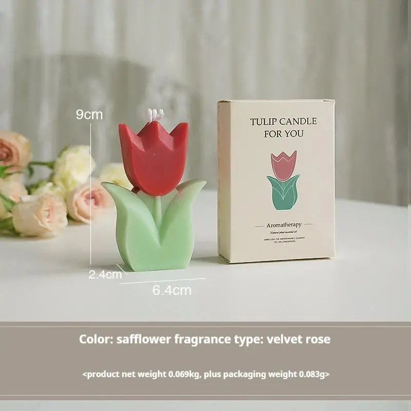 Tulip Scented Candles, Simulated Plant Shapes, Handmade DIY Candles, Party Decorations, Christmas and Birthday Gifts Mysterious