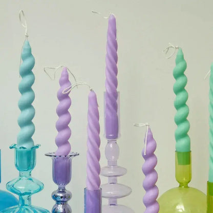 2pc Spiral Candles Scented Candle Decorative Candles Taper Candles Home Decor Wedding Decoration Centerpieces Candlestick Gift Mysterious