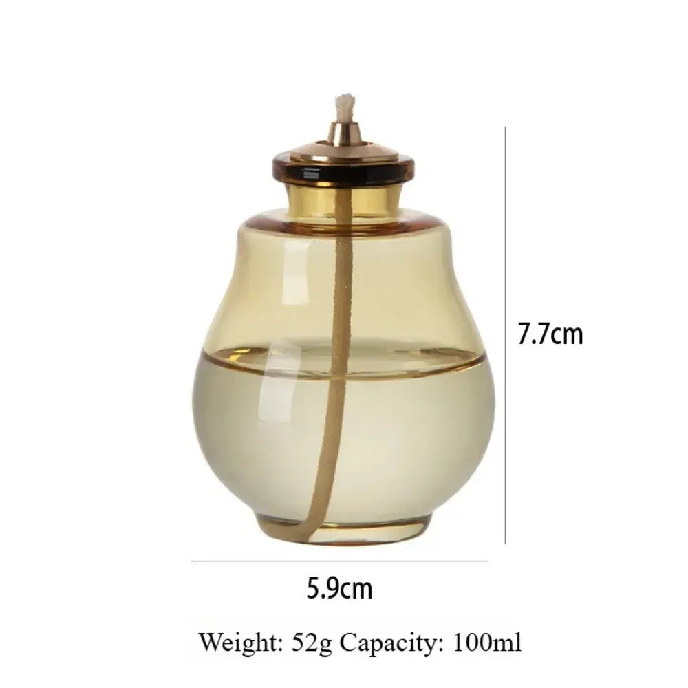 Creative Aromatherapy Candles Glass Coloful Small Oil Lamps Modern Home Decorative Ornaments Indoor Outdoor Oil Lamps Mysterious
