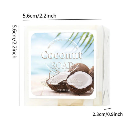 100g B+ Coconut Milk Organic Pure Plant Extract  Handmade Soap Facial Treatment Acne Goat Milk Soap Mysterious