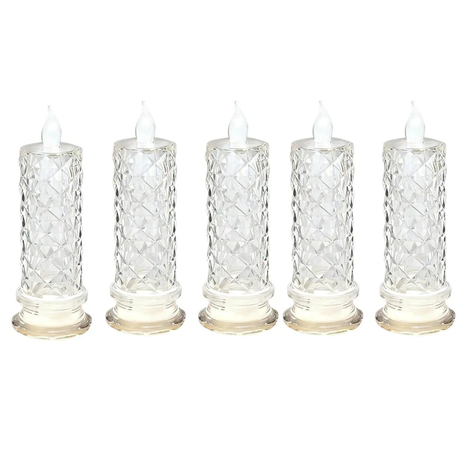 Led Flameless Candles Rose Crystal Led Candle Light For Christmas Valentine&
