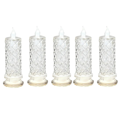 Led Flameless Candles Rose Crystal Led Candle Light For Christmas Valentine&