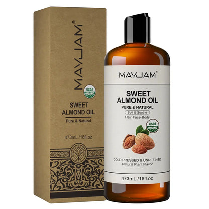 USDA Organic Sunflower Seed for Skin &amp; Hair Cold-Pressed Pure Natural Sweet Almond Moroccan Argan Massage Oil Moisturizing Mysterious