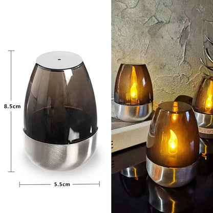 LED Solar Candles Light Flameless Rechargeable Night Light For Wedding Party Garden Decor Outdoor Waterproof Solar Candles Lamp Mysterious