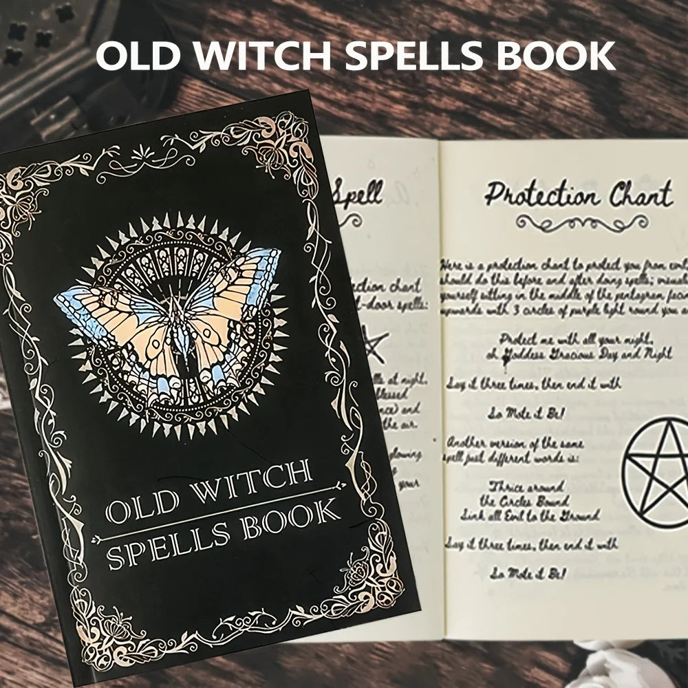 Old Witch Spells Book - Essential Tool for Witches &amp; Wizard Beginners,  Perfect for Birthdays, Easter, Christmas, Halloween Gift