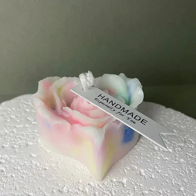 Low Temperature Candles Glow in The Dark White Peony Flower Shaped Luminous Candles Adult Heat Body Safe Drip Candles Wax Play Mysterious