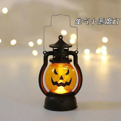 Candle Holders lantern for Table Retro Flameless Kerosene Lamp Desktop Candlestick Chandelier Christmas New Year Night Light Mysterious