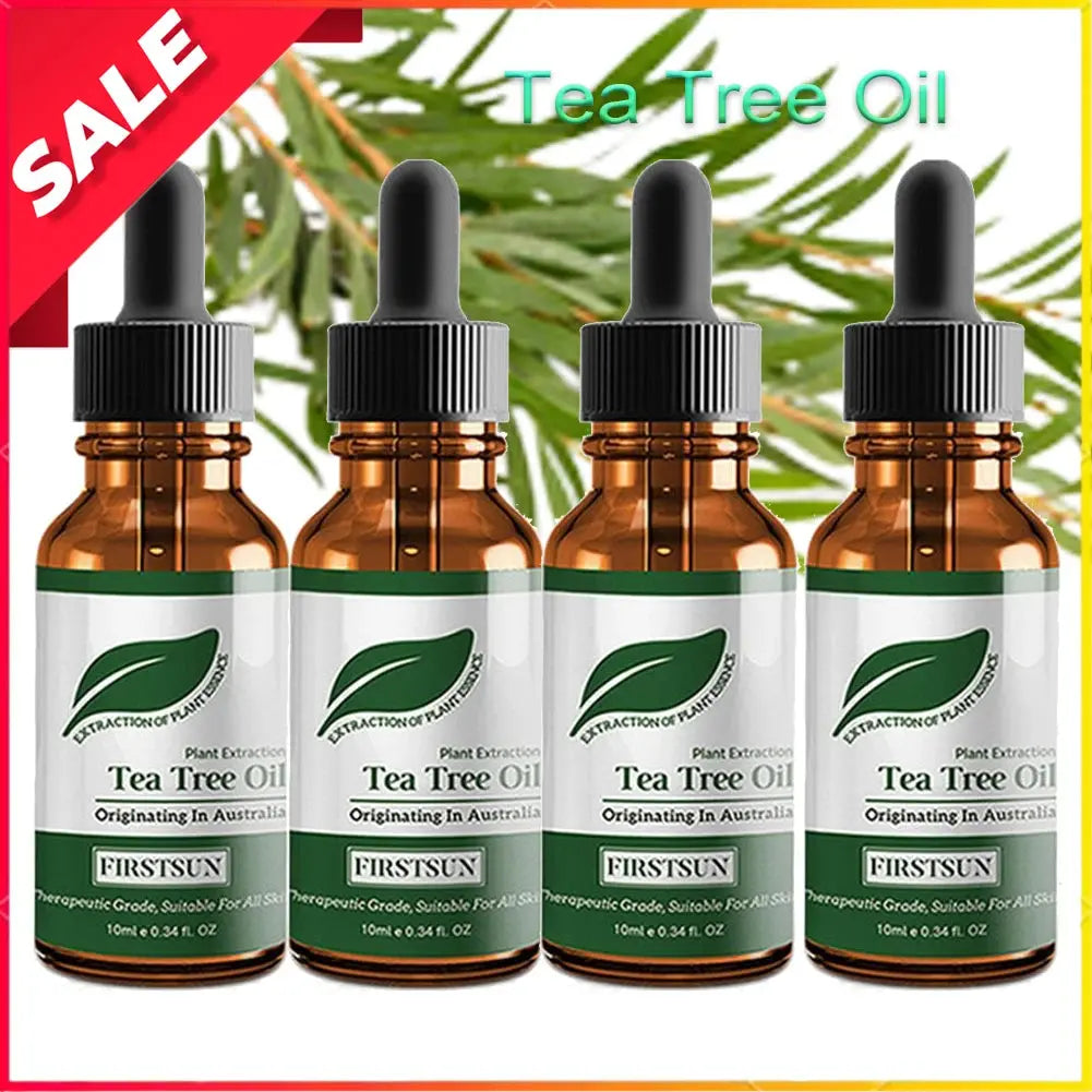 Organic Tea Tree Oil For Skin Face Hair Scalp Acne Treatment  Hair Growth Essential Oils for Diffuser, Aromatherapy Massage 10ml Mysterious