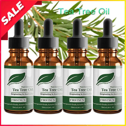 Organic Tea Tree Oil For Skin Face Hair Scalp Acne Treatment  Hair Growth Essential Oils for Diffuser, Aromatherapy Massage 10ml Mysterious