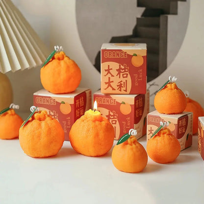 Fruit Orange Candle Handmade Scented Candle Aromatherapy Soy Wax Candle Wedding Birthday Candles Party Home Decoration Mysterious