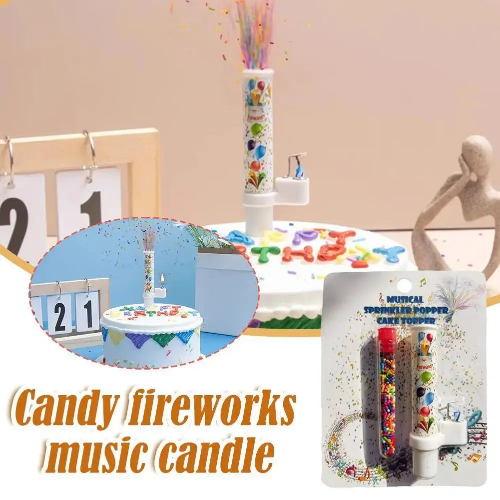Surprise Candles Happy Birthday Cake Decorated Candles Creative Catapult Candy Effects Decorated Candles Mysterious