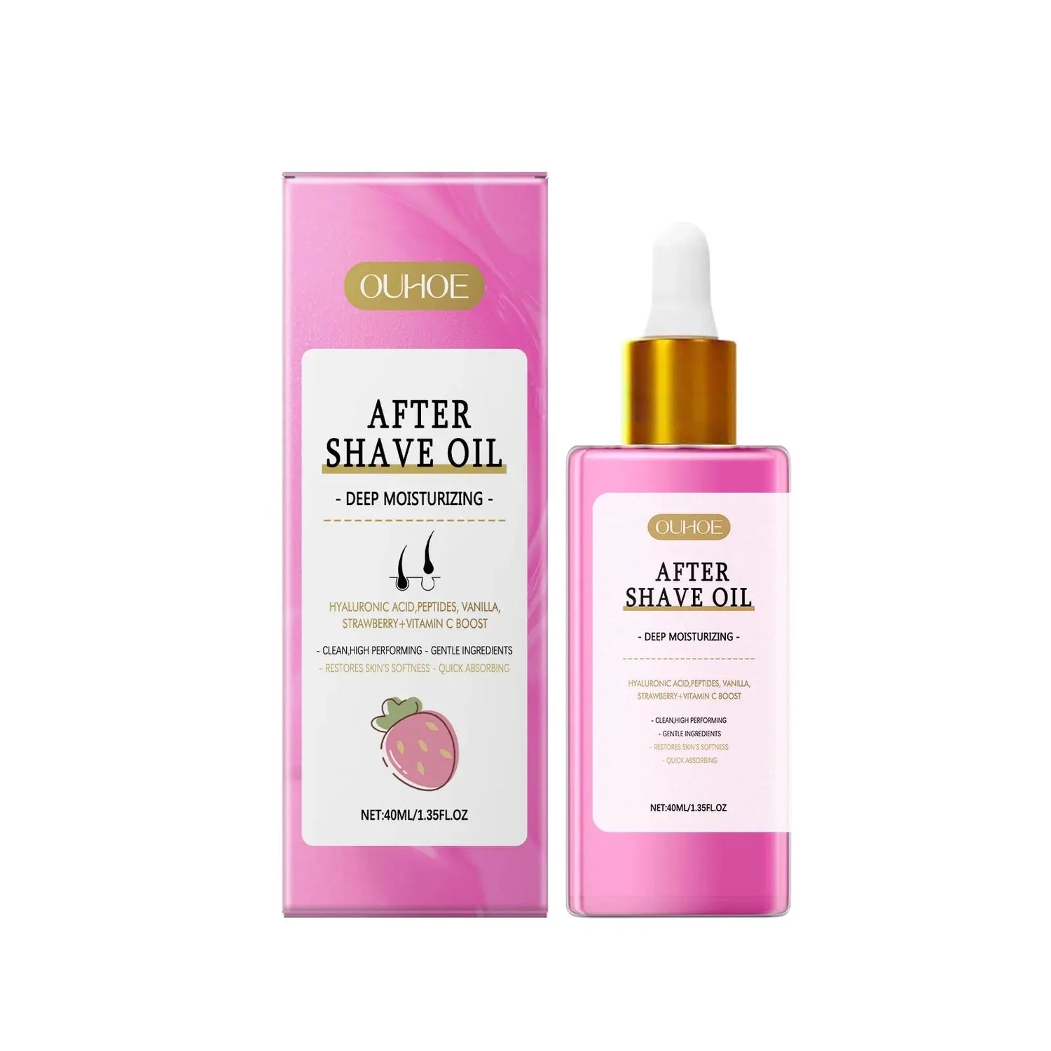 40ml Aftershave Care Essential Oil Soothes The Skin, Strawberry Flavored Daily Care Oil Moisturizes And Smooths Body Care Mysterious