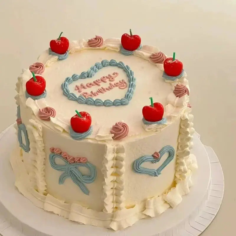 5pcs Cherry Candles Birthday Cake Decorationscherry Birthday Candlesdesserts Baking Decorations Mysterious