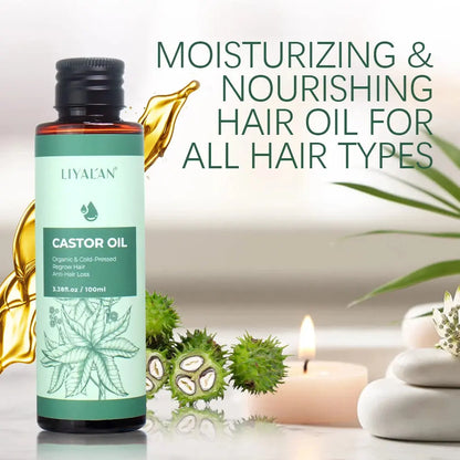 100ml Castor Oil Thicken Hair Eyelashes Eyebrows Beard Hair Growth Organic Cold-Pressed Carrier Oil Mysterious
