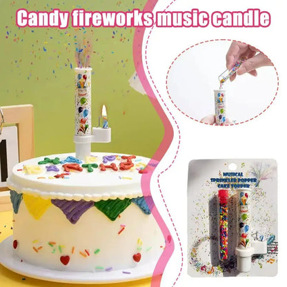 Surprise Candles Happy Birthday Cake Decorated Candles Creative Catapult Candy Effects Decorated Candles Mysterious