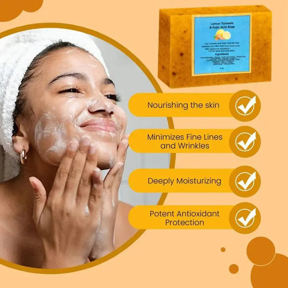Turmeric Lemon Soap/cleansing pad/Face Cream/Serum Turmeric Series Skincare Product Brighten Skin Tone For All Skin Type Nourish Mysterious