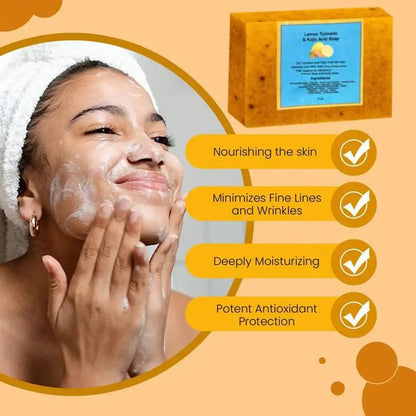 Turmeric Lemon Soap/cleansing pad/Face Cream/Serum Turmeric Series Skincare Product Brighten Skin Tone For All Skin Type Nourish Mysterious