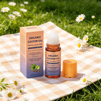 Organic Castor Oil Long Lasting Moisturizing Deeply Nourishing Improve Skin Smoothness Even Skin Tone Body Care Oil Roller 50ml Mysterious