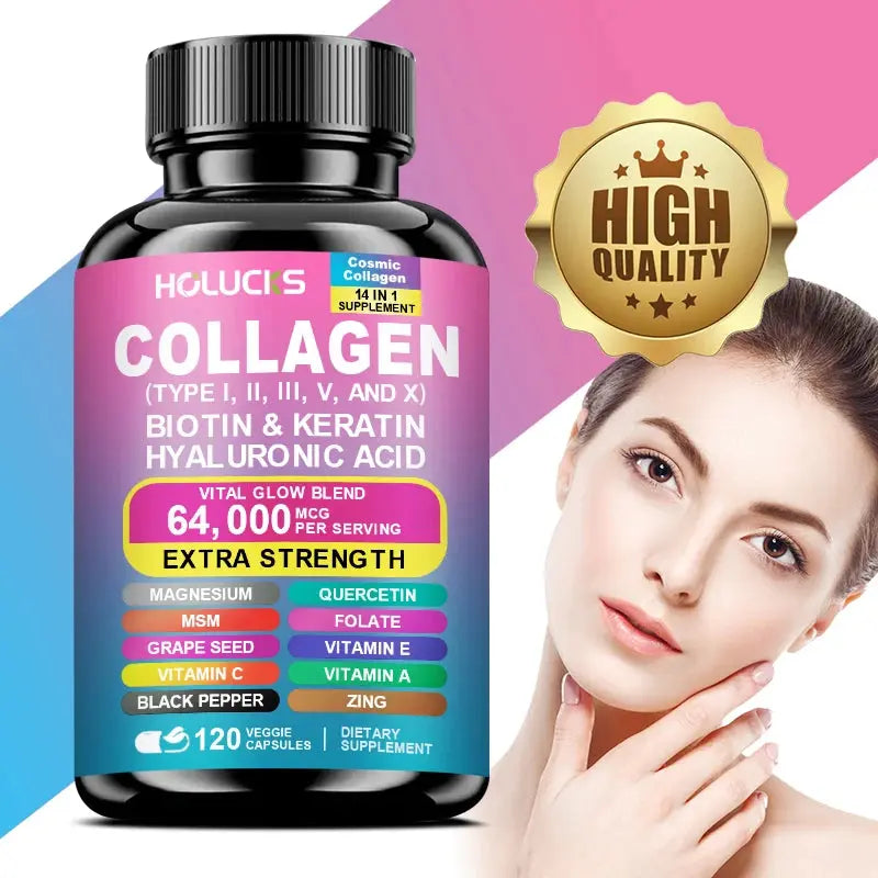 Organic Collagen Capsules Biotin Keratin Skin Care Product Booster-Skin Nail,Hair Care,Anti Aging,Whiteningand Joint Supplement Mysterious