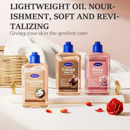 New Body Care Oil  Brightens Skin  Suitable for all skin types，Coconut Body Oil，Cocoa Body Oil，Rose Body Oil，VITALIZING BODY OI Mysterious