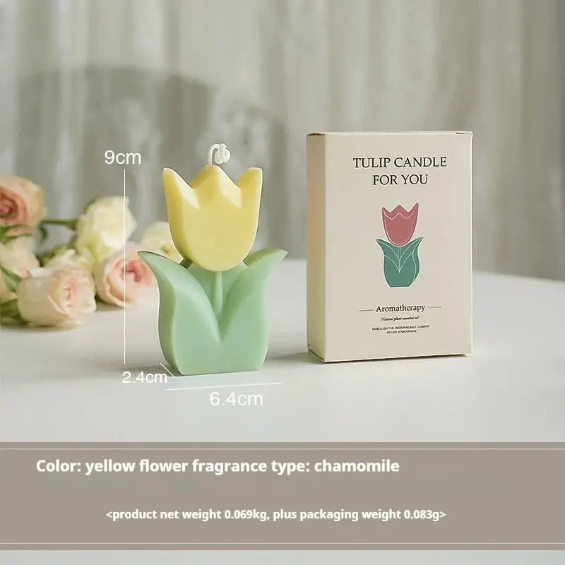 Tulip Scented Candles, Simulated Plant Shapes, Handmade DIY Candles, Party Decorations, Christmas and Birthday Gifts Mysterious