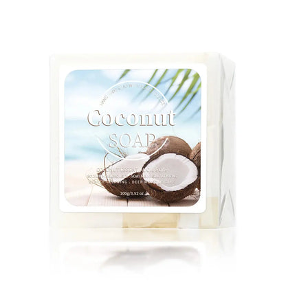 100g B+ Coconut Milk Organic Pure Plant Extract  Handmade Soap Facial Treatment Acne Goat Milk Soap Mysterious