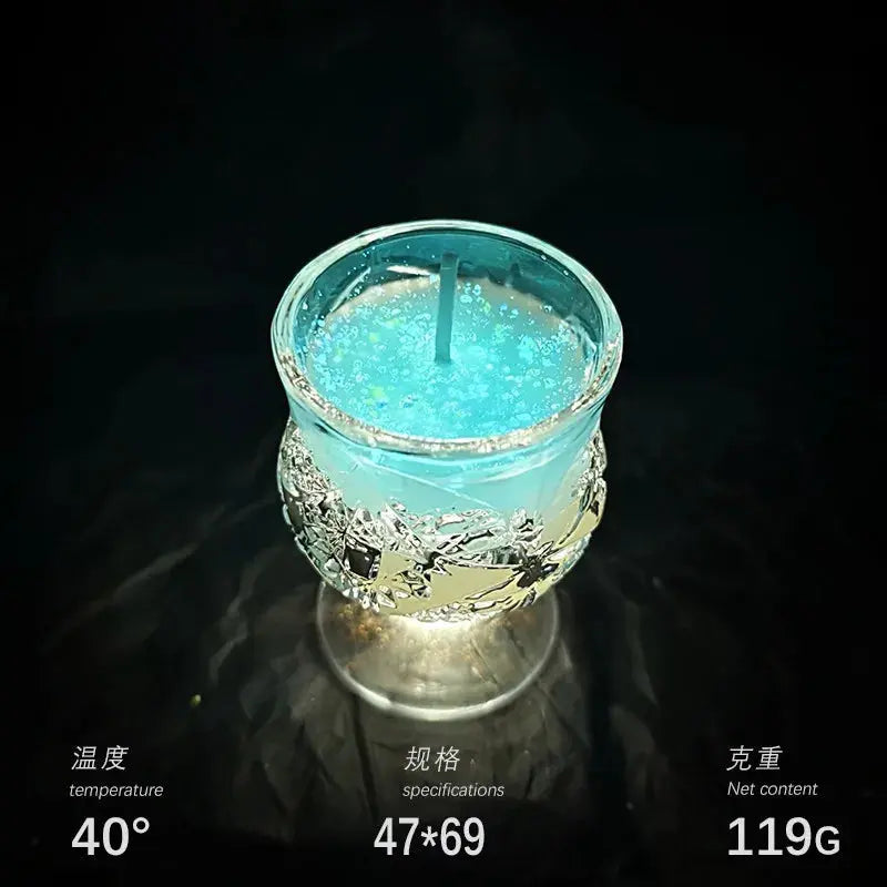 Low Temperature Candles Glow in The Dark White Peony Flower Shaped Luminous Candles Adult Heat Body Safe Drip Candles Wax Play Mysterious