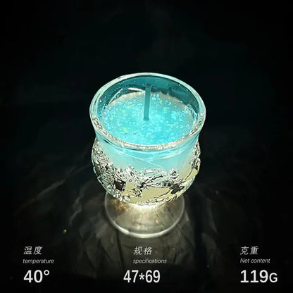 Low Temperature Candles Glow in The Dark White Peony Flower Shaped Luminous Candles Adult Heat Body Safe Drip Candles Wax Play Mysterious
