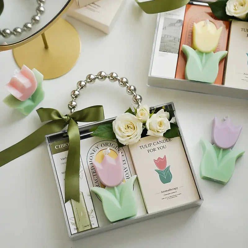 Tulip Scented Candles, Simulated Plant Shapes, Handmade DIY Candles, Party Decorations, Christmas and Birthday Gifts Mysterious