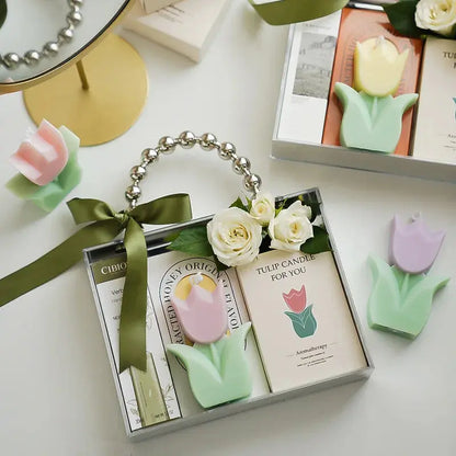 Tulip Scented Candles, Simulated Plant Shapes, Handmade DIY Candles, Party Decorations, Christmas and Birthday Gifts Mysterious