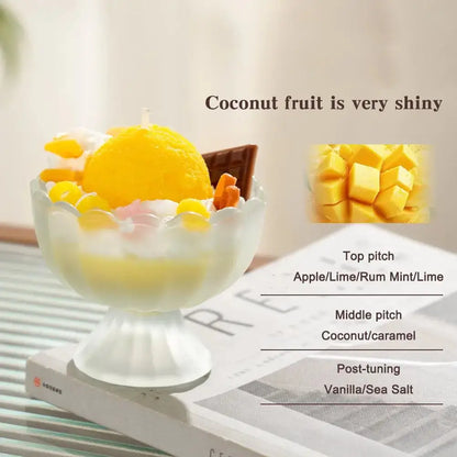 Ice Cream Scented Candle Decorative Scented Candle Nice-looking Bright Color Romatherapy Candles Home Decoration Mysterious