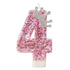 Cake Numeral Candles ，Birthday Candle  pink Colour Creative Candle Princess Crown Girl Happy Birthday Party Decoration Mysterious