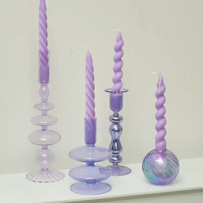 2pc Spiral Candles Scented Candle Decorative Candles Taper Candles Home Decor Wedding Decoration Centerpieces Candlestick Gift Mysterious
