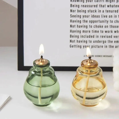 Creative Aromatherapy Candles Glass Coloful Small Oil Lamps Modern Home Decorative Ornaments Indoor Outdoor Oil Lamps Mysterious