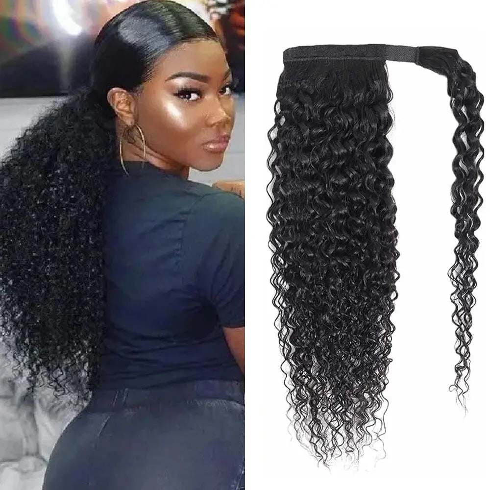 Ponytail Human Hair Wrap