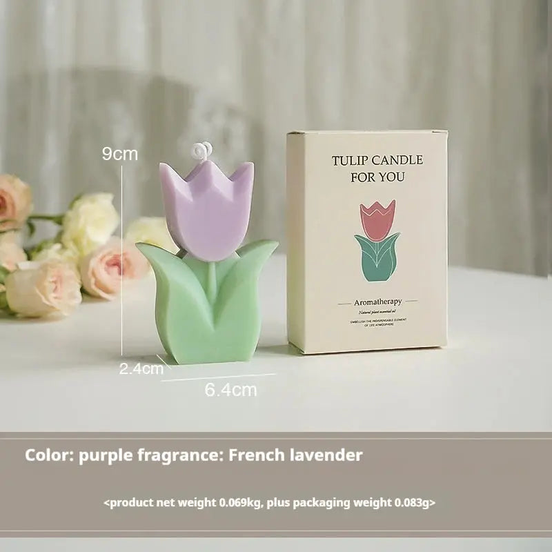Tulip Scented Candles, Simulated Plant Shapes, Handmade DIY Candles, Party Decorations, Christmas and Birthday Gifts Mysterious