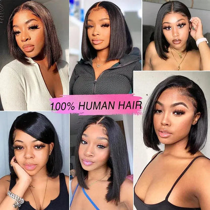 Wear And Go Glueless Straight Bob Wig Lace 